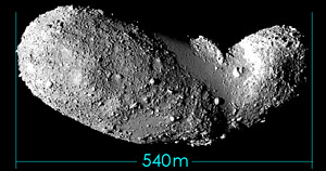 ラッコのような形をした小惑星、イトカワ